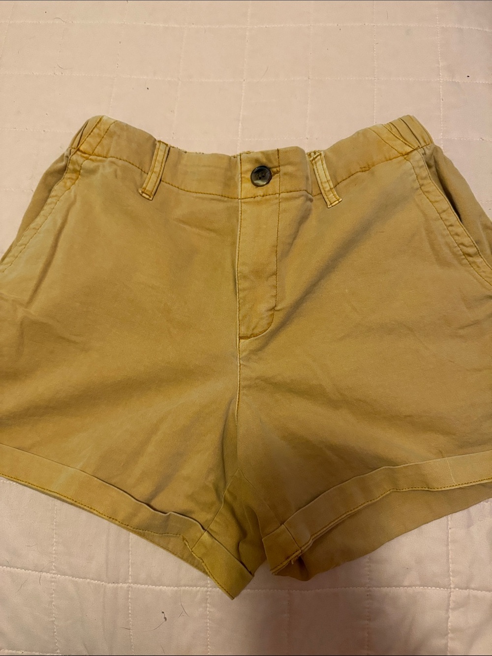 Old Navy High-Waist Shorts in Mustard